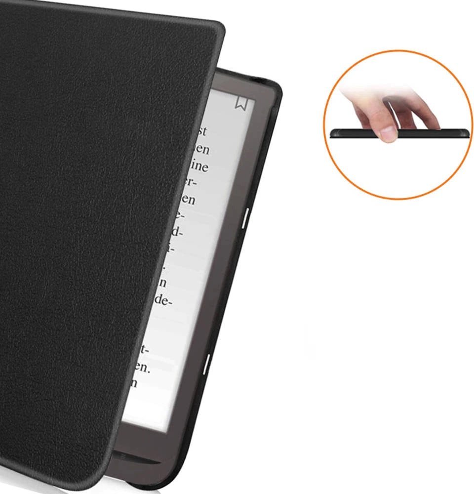 Kapak mbrojtës PocketBook InkPad 3 3 Pro, grafik, plastikë, aprikot