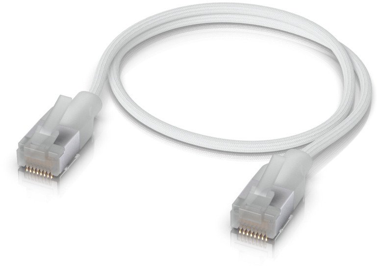 Kabllo rrjeti Ubiquiti UACC-Cable-Patch-EL-C6A-0.3M-W, Cat6a, 0.3m, transparente