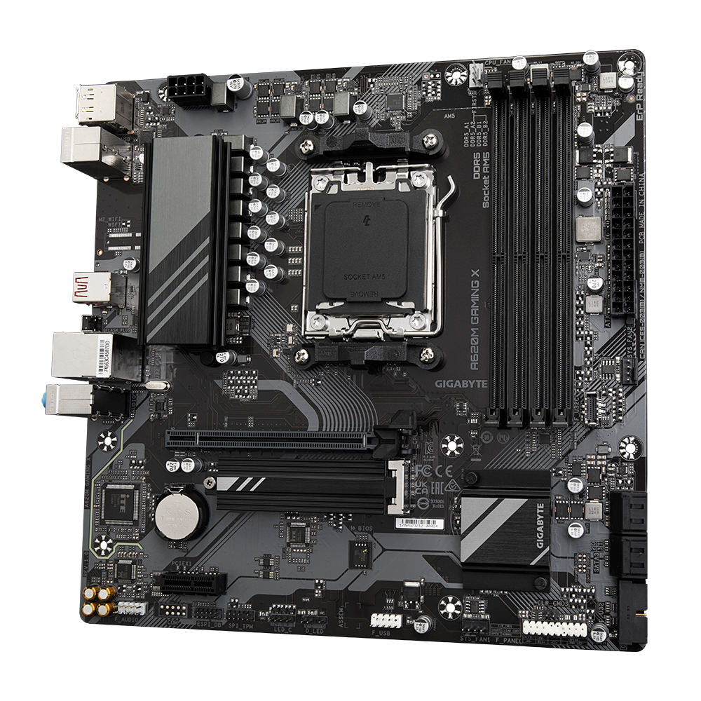 Pllakë amë Gigabyte A620M Gaming X, DDR5, PCIe 4.0, e zezë