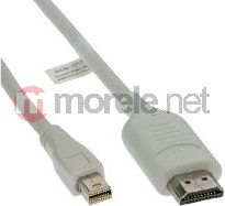 Kabllo Mini DisplayPort në HDMI InLine 17172I, 2m, 4K, e bardhë