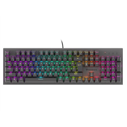 Tastierë lojërash Genesis THOR 303, Outemu Red, RGB LED, US, e zezë
