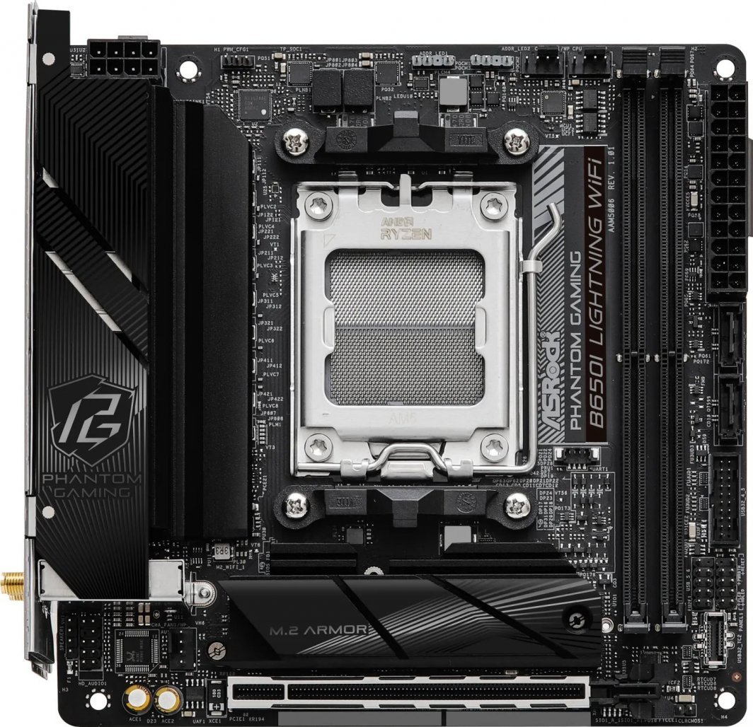 Pllakë amë ASRock B650I, AMD B650, Socket AM5, 2 slota, Bluetooth, Wi-Fi 6, Mini ITX 2