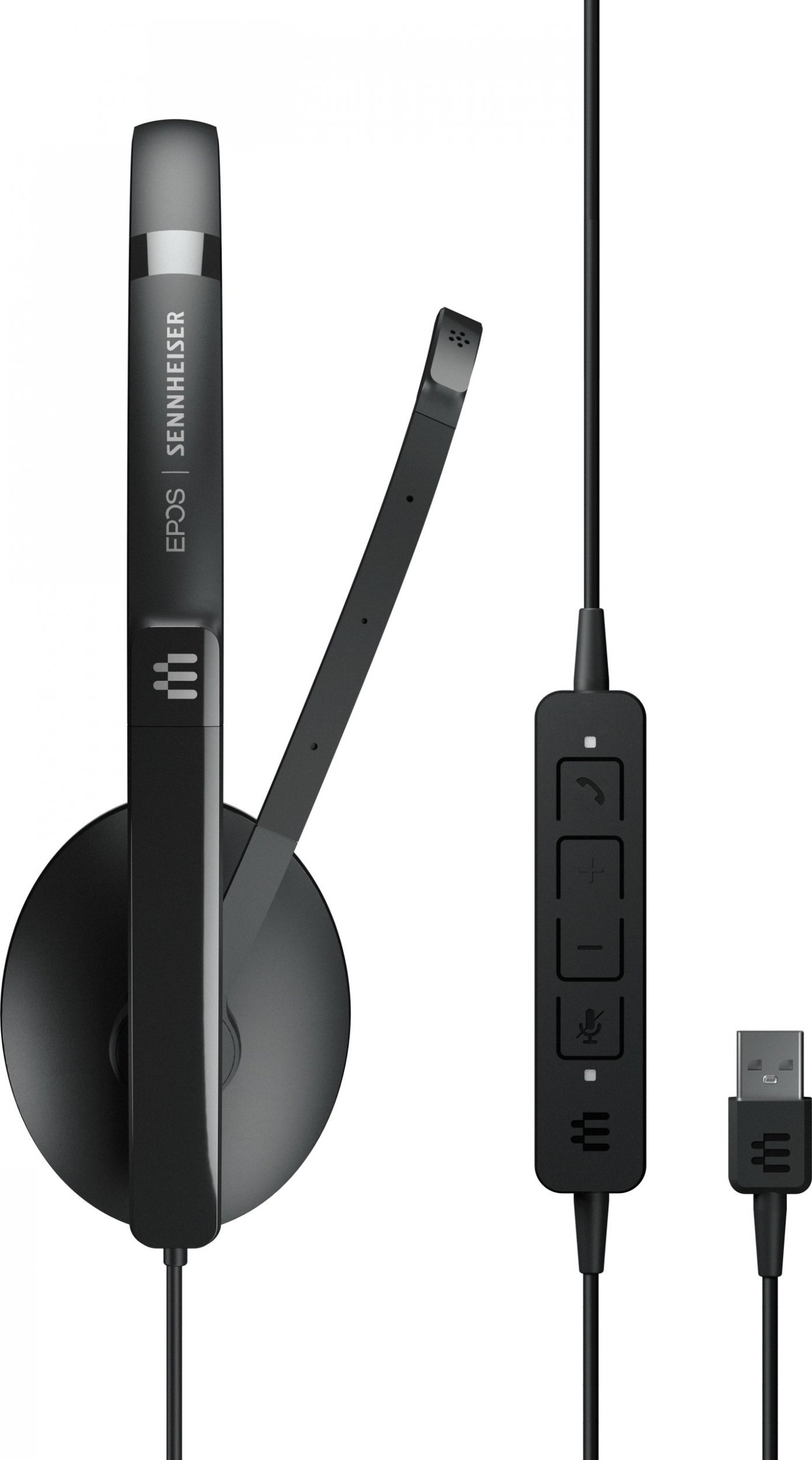 Headset EPOS ADAPT 160 USB II, me kabllo, me mikrofon me anulim zhurme, i zi