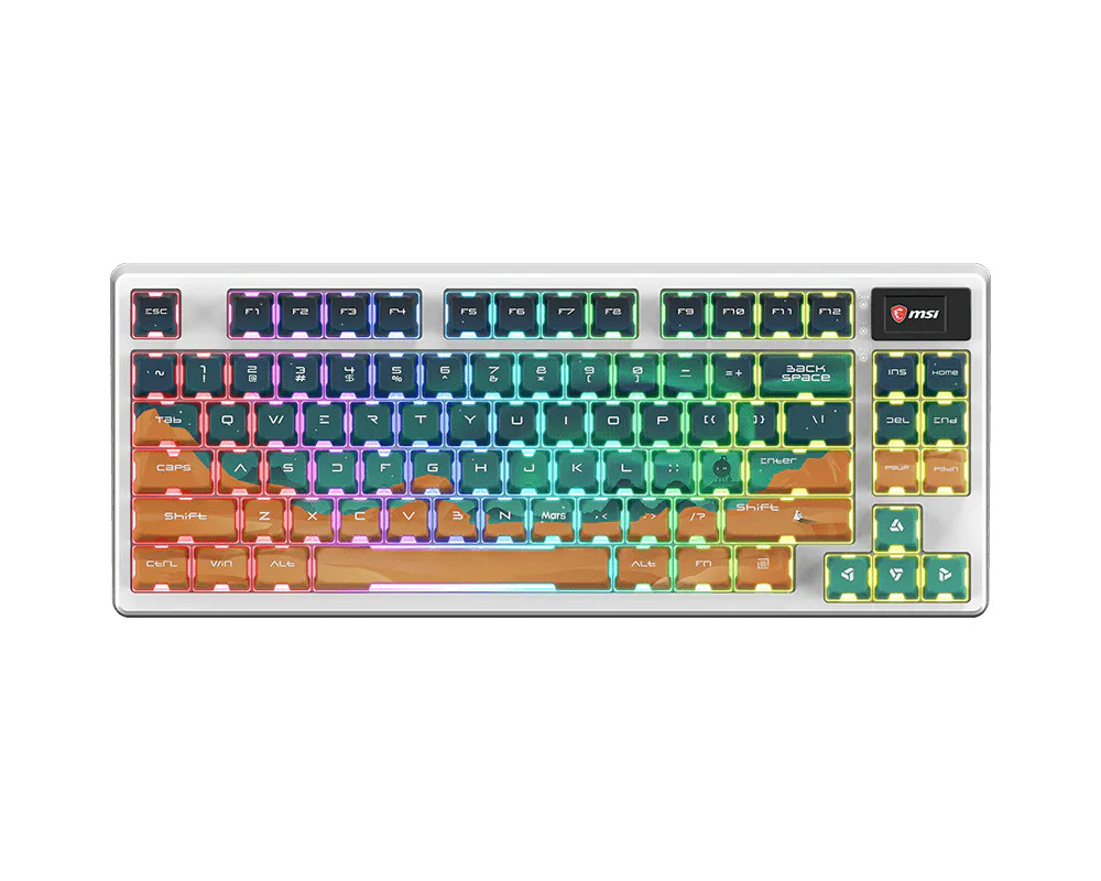 Tastierë MSI Gaming FORGE GK600 TKL W MARS US, e bardhë