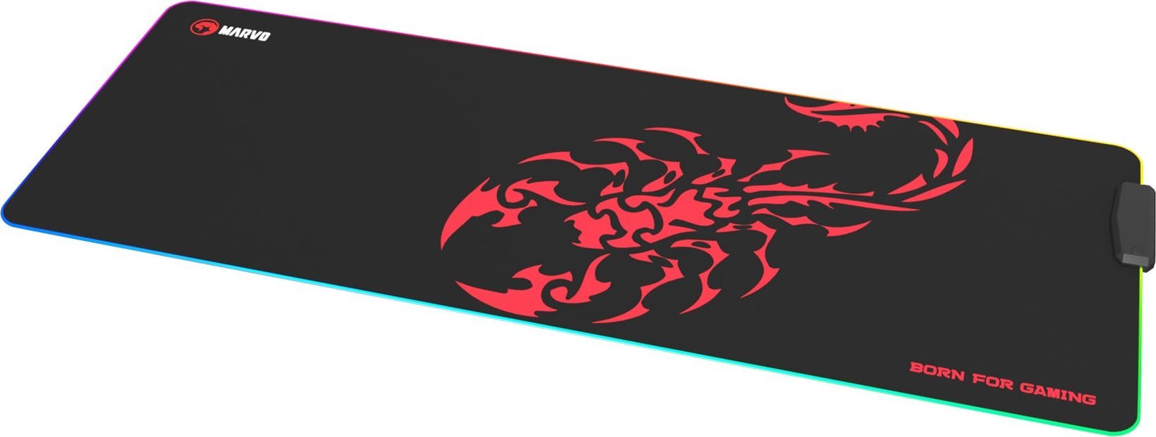 Mousepad gaming Marvo MG011 XL, 800x300x4mm, 4 porta USB, RGB, i zi