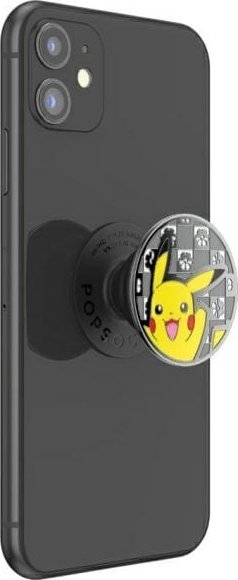 Mbajtëse telefoni PopSockets Pokémon Enamel Hey Pikachu, PopGrip zëvendësues, shumëngjyrëshe