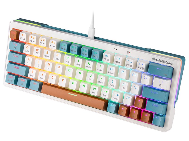 Tastierë mekanike Gaming Tracer GAMEZONE EVO3, USB, RGB, e bardhë