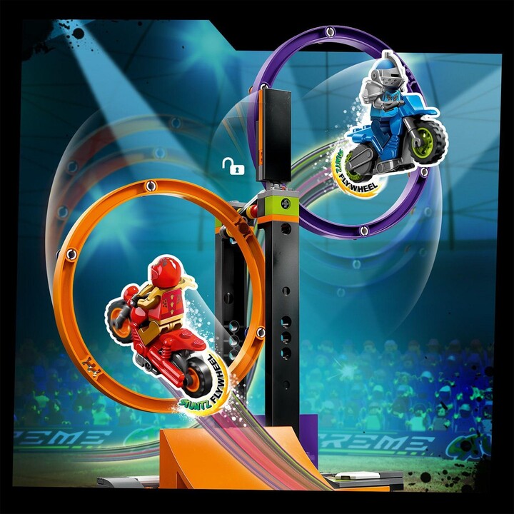 Set LEGO® City 60360 Spinning Circle Stunt Challenge, 117 pjesë