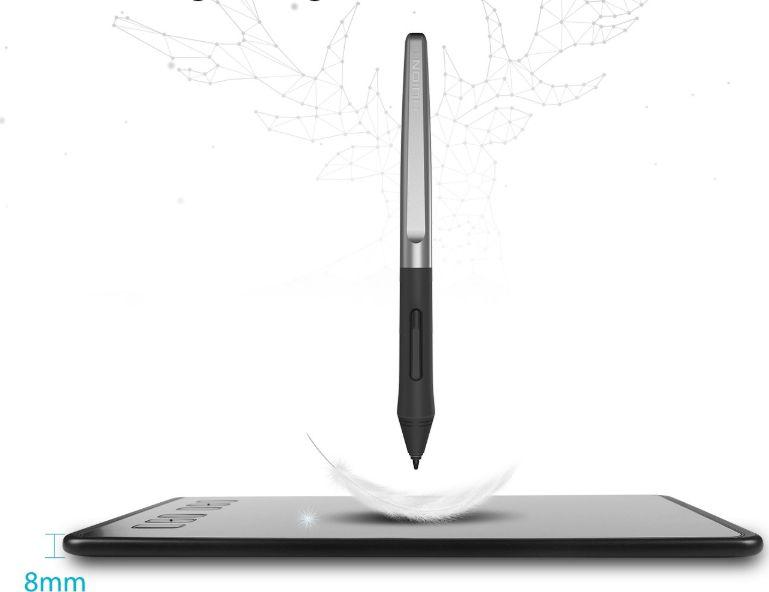 Tablet grafik Huion H640P, 5080 lpi, 160 x 99, i zi