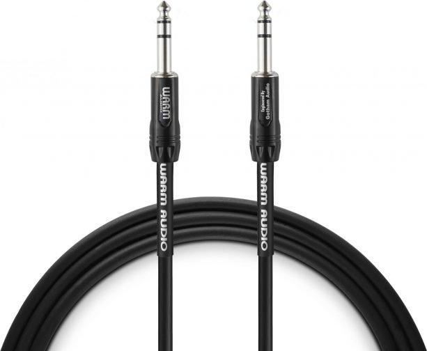Kabllo audio Warm Audio Pro Series, 1.5m, TRS 1/4" në TRS 1/4", e zezë