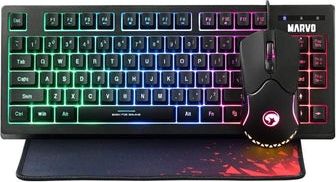 Set gaming Marvo Loot 30 CM310, tastierë TKL, maus 3200 DPI, i zi
