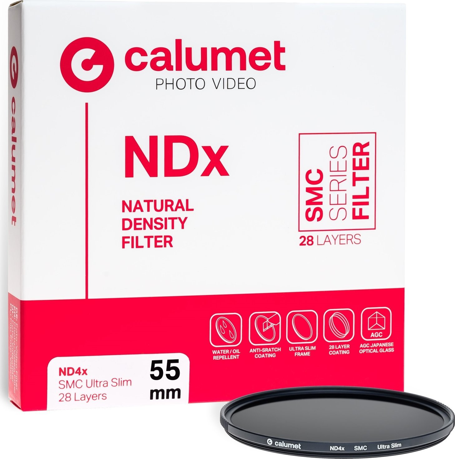 Фотографски филтер Calumet ND4x SMC Ultra Slim, 55mm, црн