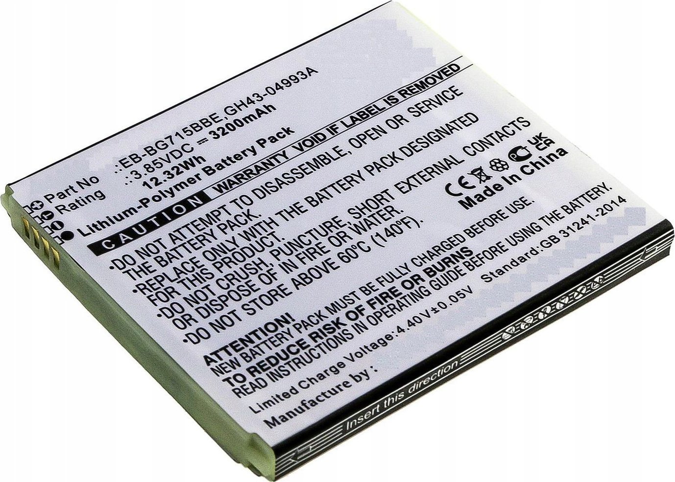 Bateri telefoni CoreParts MBXSA-BA0193, pjesë zëvendësuese, e zezë