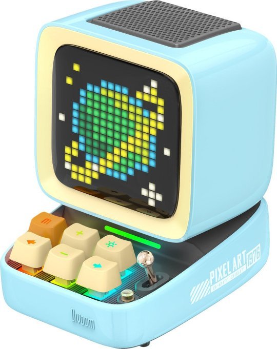 Altoparlant portabil Divoom DitooMic, Bluetooth, me mikrofon wireless, blu