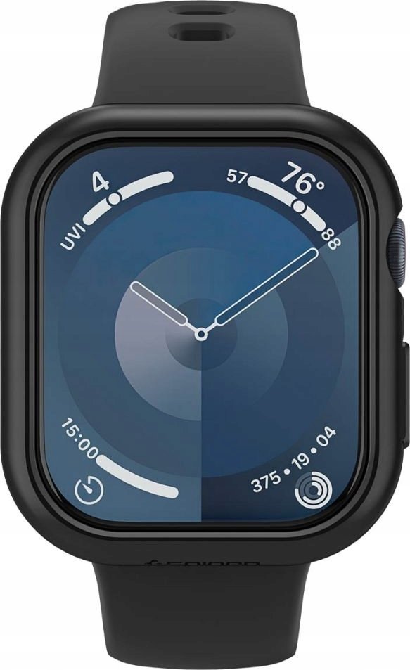 Mbështjellës ore Spigen Thin Fit, për Apple Watch Series 10 46mm, polikarbonat, i zi