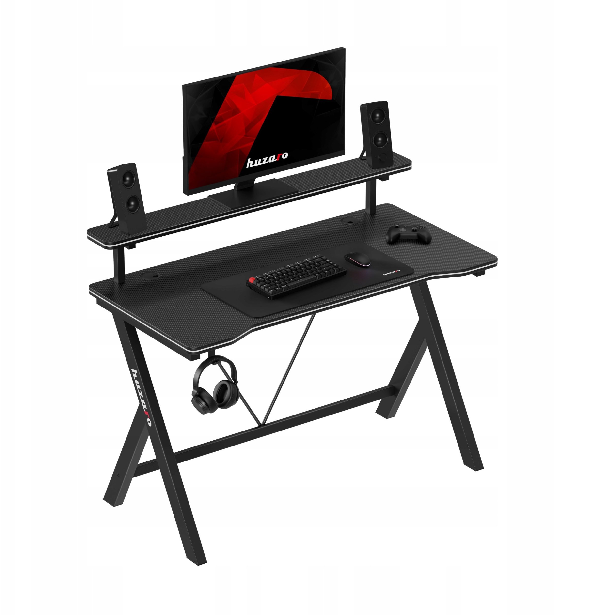 Tryezë gaming Huzaro Hero 1.9, MDF, 140 x 60 cm, e zezë