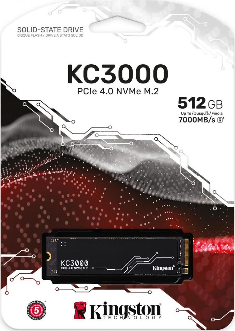 Disk SSD Kingston KC3000, 512GB, M.2 2280 PCI-E x4 Gen4 NVMe