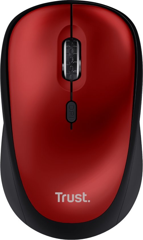 Maus pa tel Trust ECO YVI+, optik, 1600 DPI, i kuq