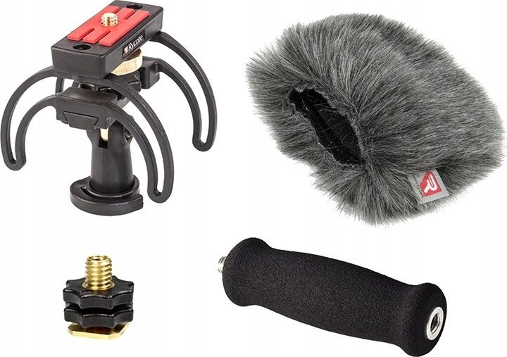 Kit regjistruesi portativ Rycote për Zoom H4n, sistem pezullimi, mbrojtës ere, i zi