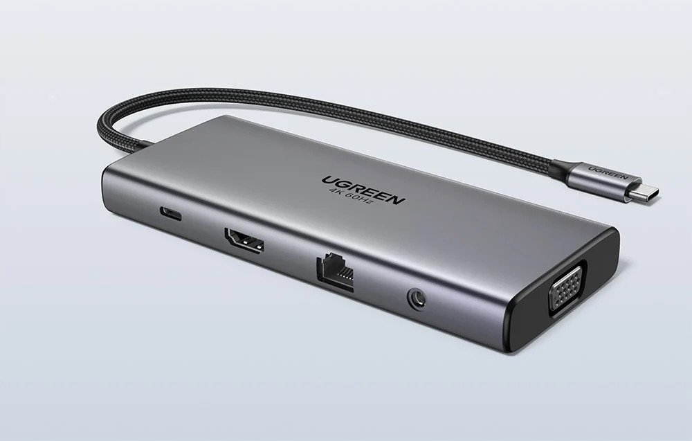 Dock USB Revodok 11 në 1, HDMI 4K 60Hz, gri