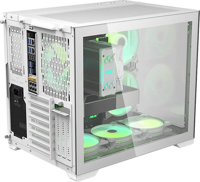 Kasë Darkflash C305, e bardhë, Midi Tower