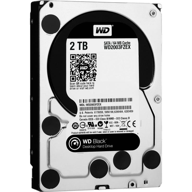 Hard disk i brendshëm WD Black, 2TB, SATA, për desktop
