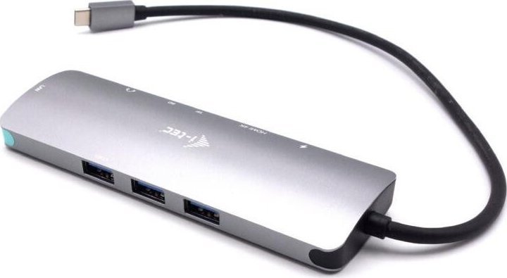 Dok USB C i-TEC MetalNanoDock, 4K HDMI, PD 100W, gri metalik