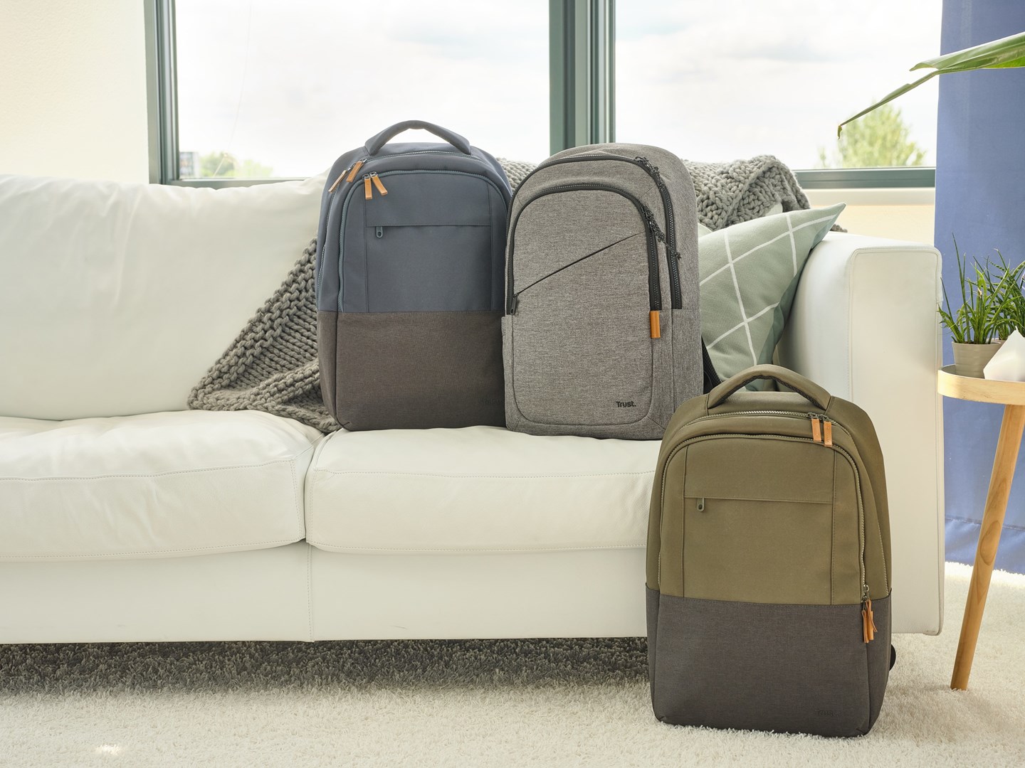 Çantë shpine për laptop Trust Avana, 16", e hirtë