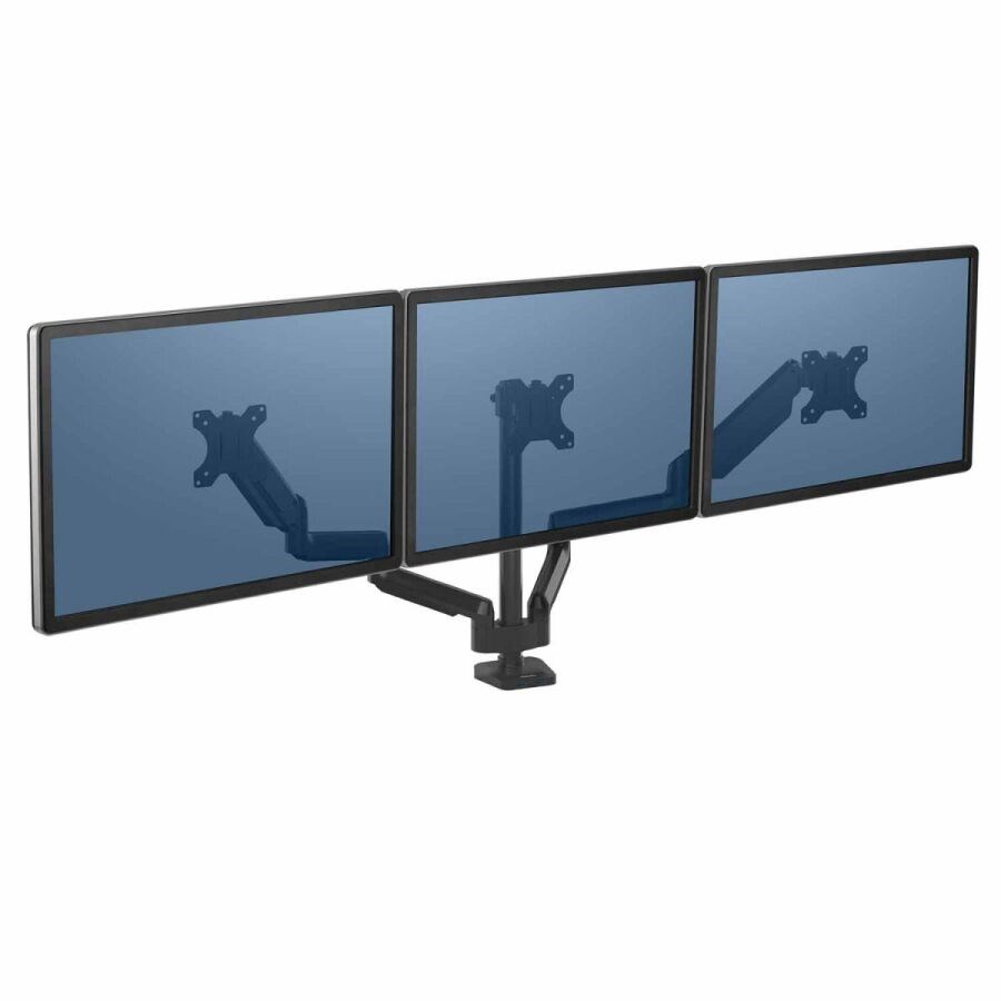 Mbajtëse për tre monitorë Fellowes Platinum Series, 17-27", e zezë