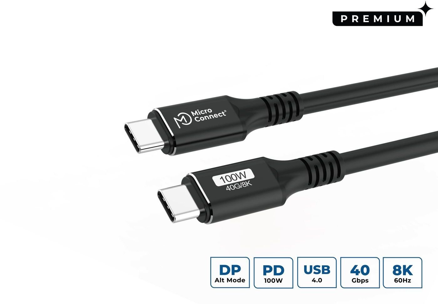 Kabllo USB C Microconnect CLUCC-15WP, 0.15m, e bardhë