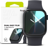 Folie mbrojtëse Ringke Dual Easy për Apple Watch 10, 42mm, paketim 3 copë, transparente