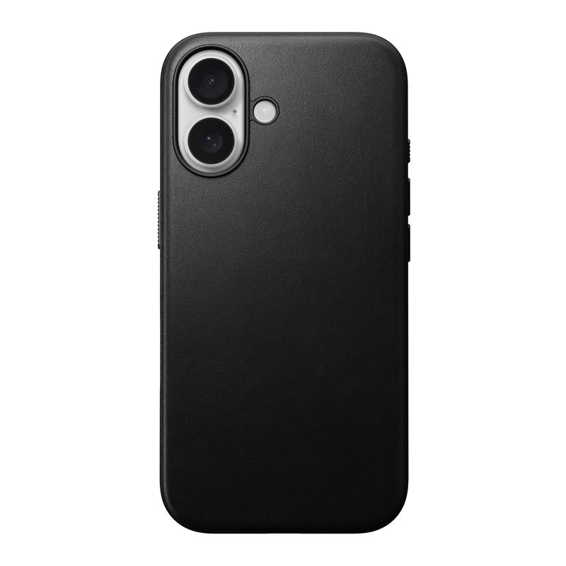 Maskë mbrojtëse Nomad Modern Leather, për iPhone 16, lëkurë, e zezë