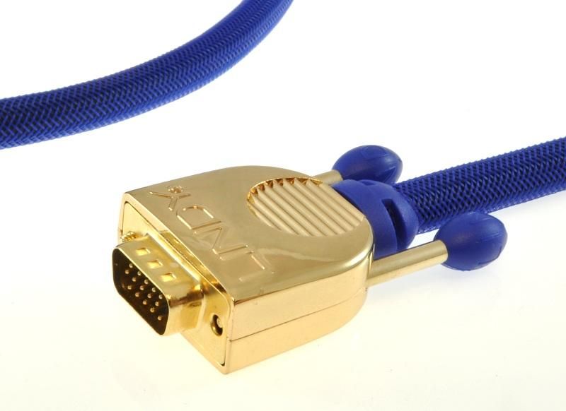 Kabllo VGA Lindy 37751, D-Sub në D-Sub, 30m, blu
