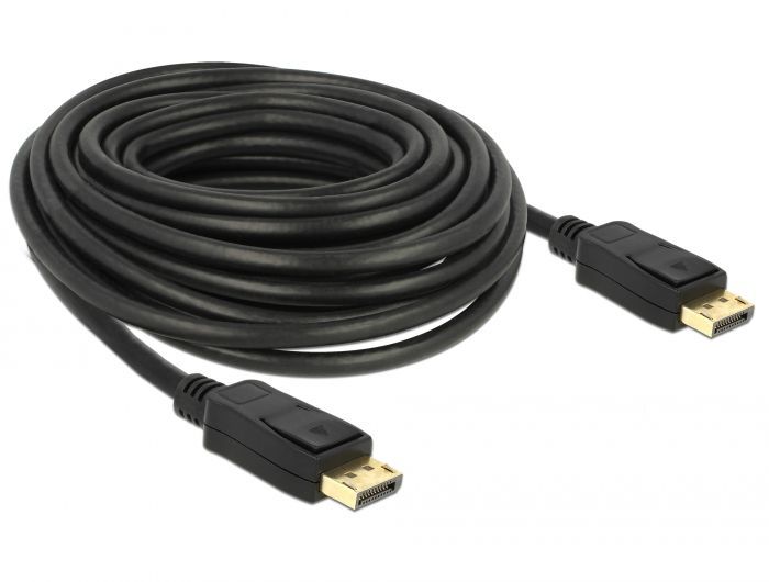 Kabllo Delock DisplayPort - DisplayPort, 10m, e zezë