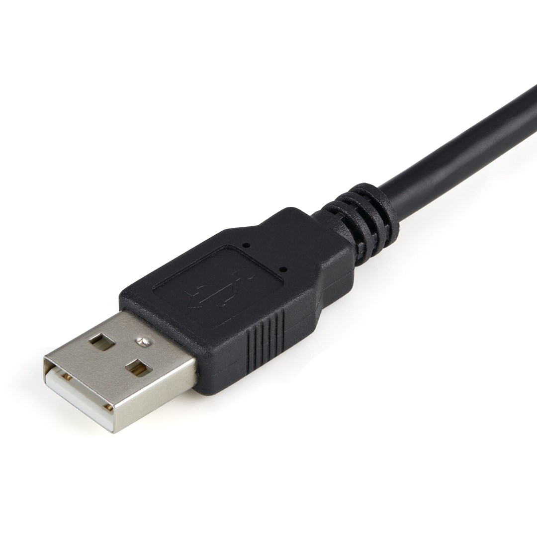 Kabllo StarTech, USB në Serial RS232, 1-port, e zezë
