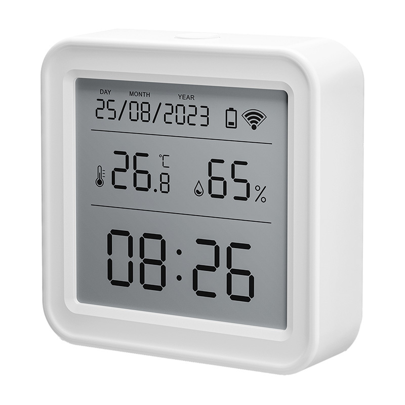 Sensor smart temperature dhe lagështie Gosund ST17, Zigbee, ekran LCD, i bardhë