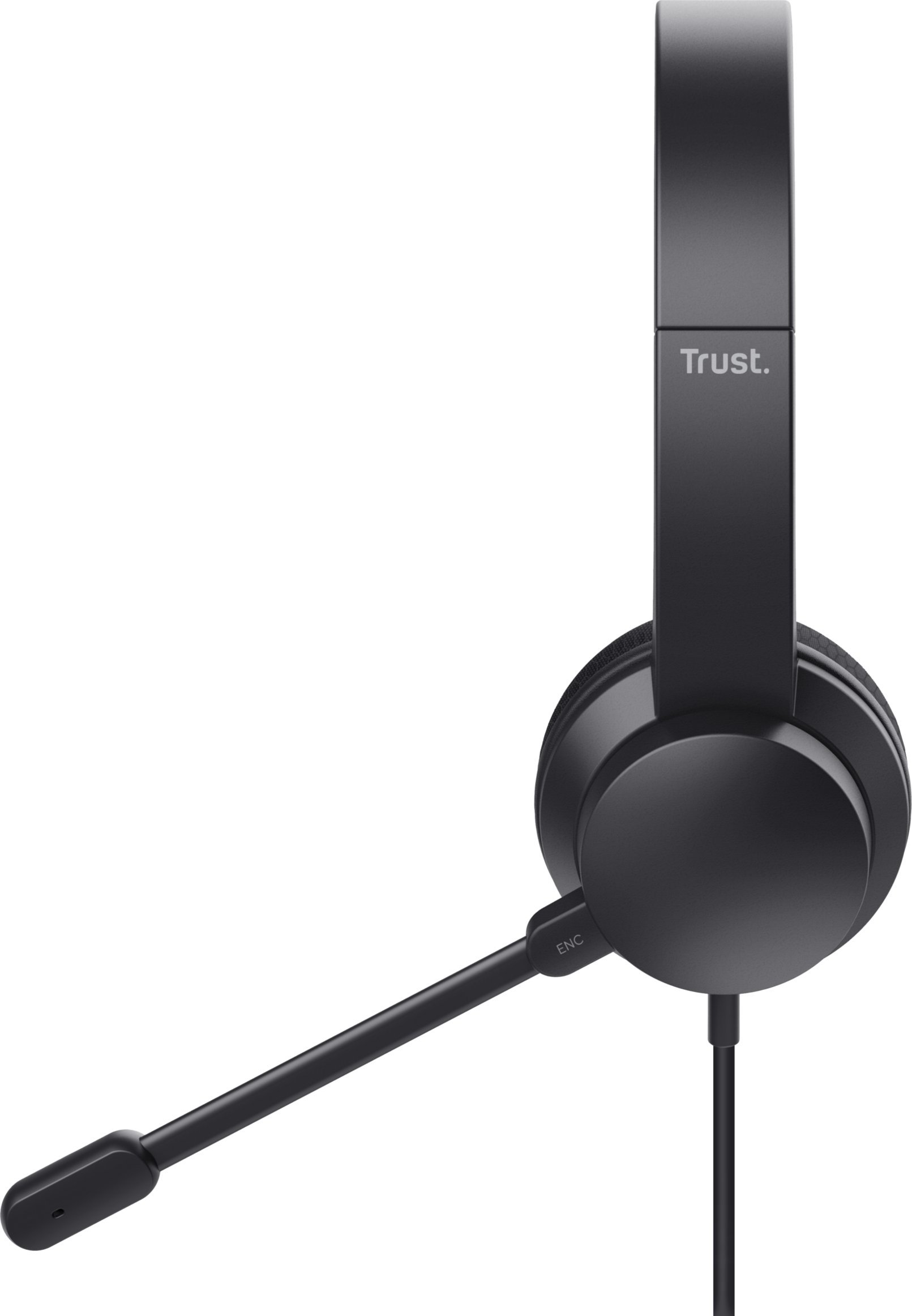 Kufje Trust HS-260, me mikrofon, USB Type A, të zeza