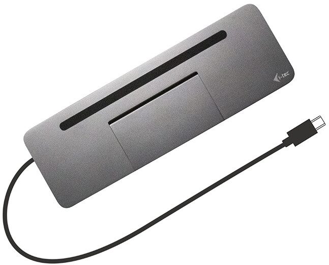 I-tec USB-C метална приклучна станица, троен дисплеј со низок профил + испорака на енергија 85 W, сива боја