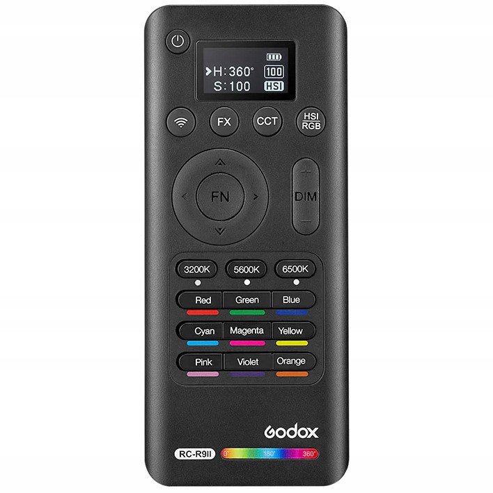 Telekomandë Godox RC-R9II, për drita LED, wireless, e zezë