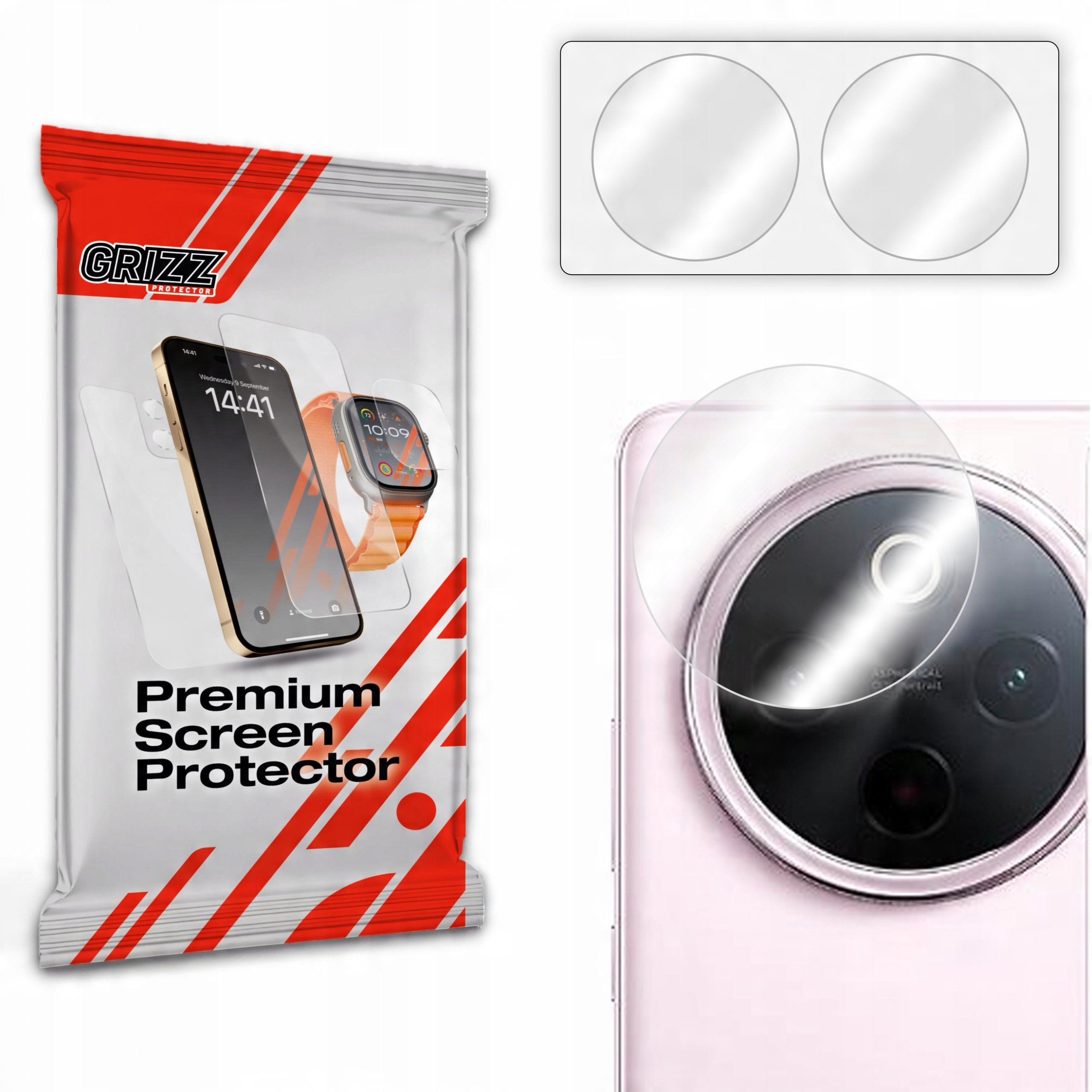 Mbrotës kamerë 2 copë Hybrid Glass për Vivo Y300 Pro Plus, transparent