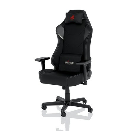 Karrige gaming Nitro Concepts X1000, ergonomike, pëlhurë dhe lëkurë PU, e zezë
