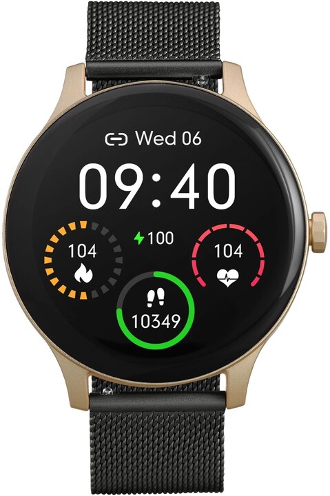 Orë e mençur Garett Smartwatch Classy, verdhë/zezë