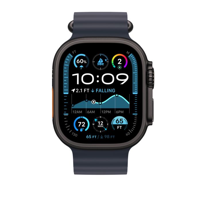 Apple Watch 49mm Band, Navy Ocean Band Extension, Black Titanium Finish 3