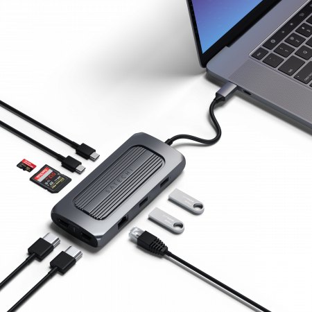  Multiport Satechi Aluminium USB-C MX, сив