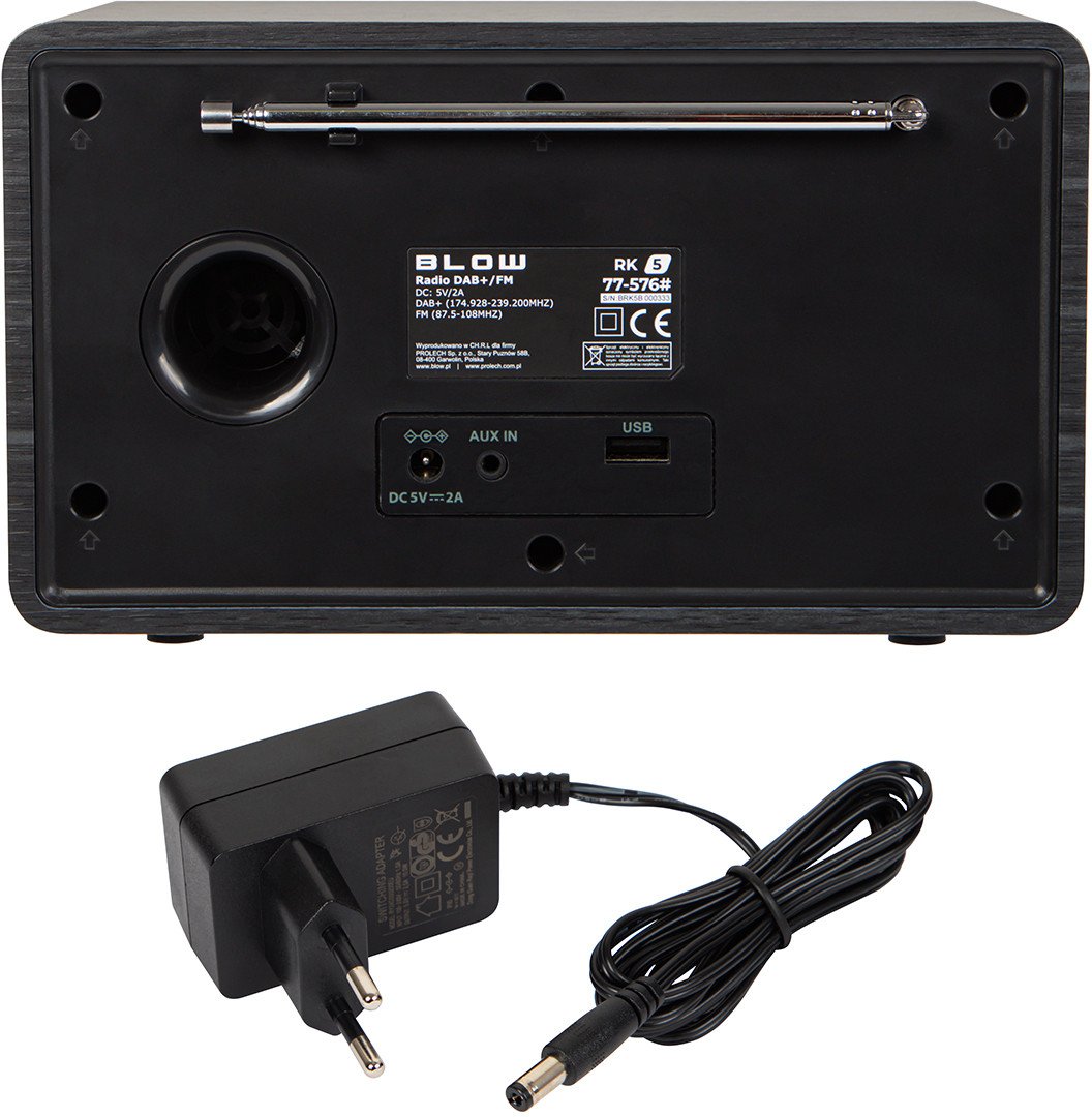 Radio digjitale Denver RK5, FM DAB+, Bluetooth, ekran 2.4", e zezë