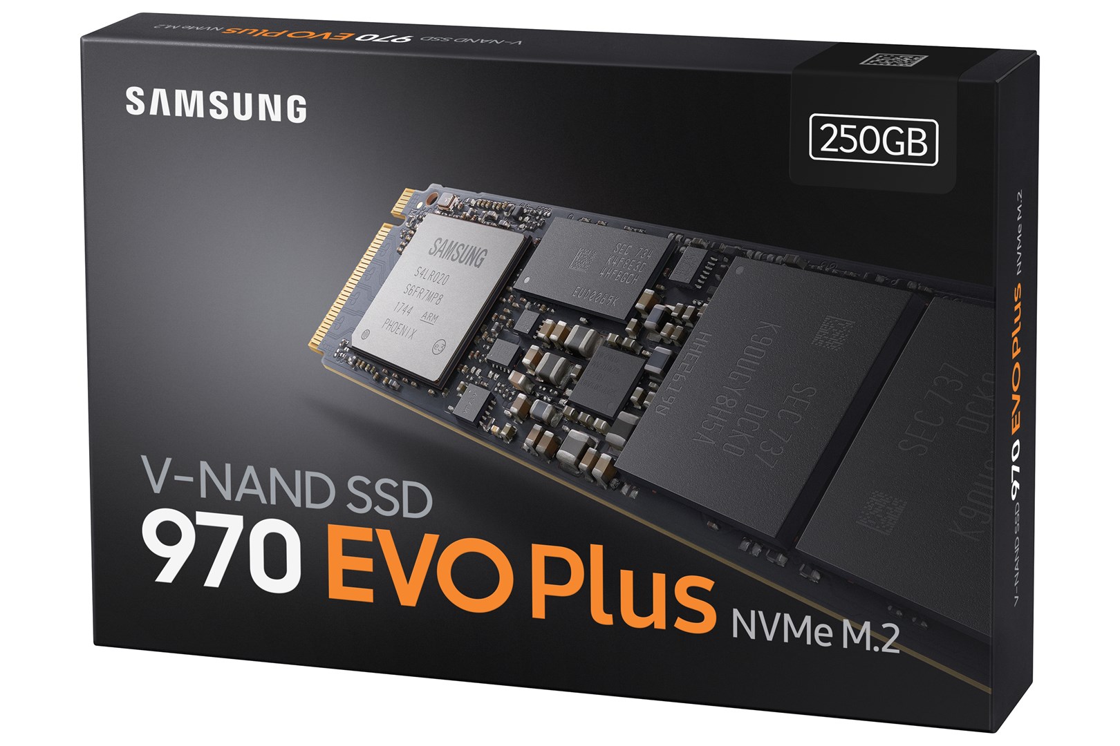 Disk SSD Samsung 970 EVO Plus, 250GB, M.2 PCIe 3.0, 3500MB/s, e zezë