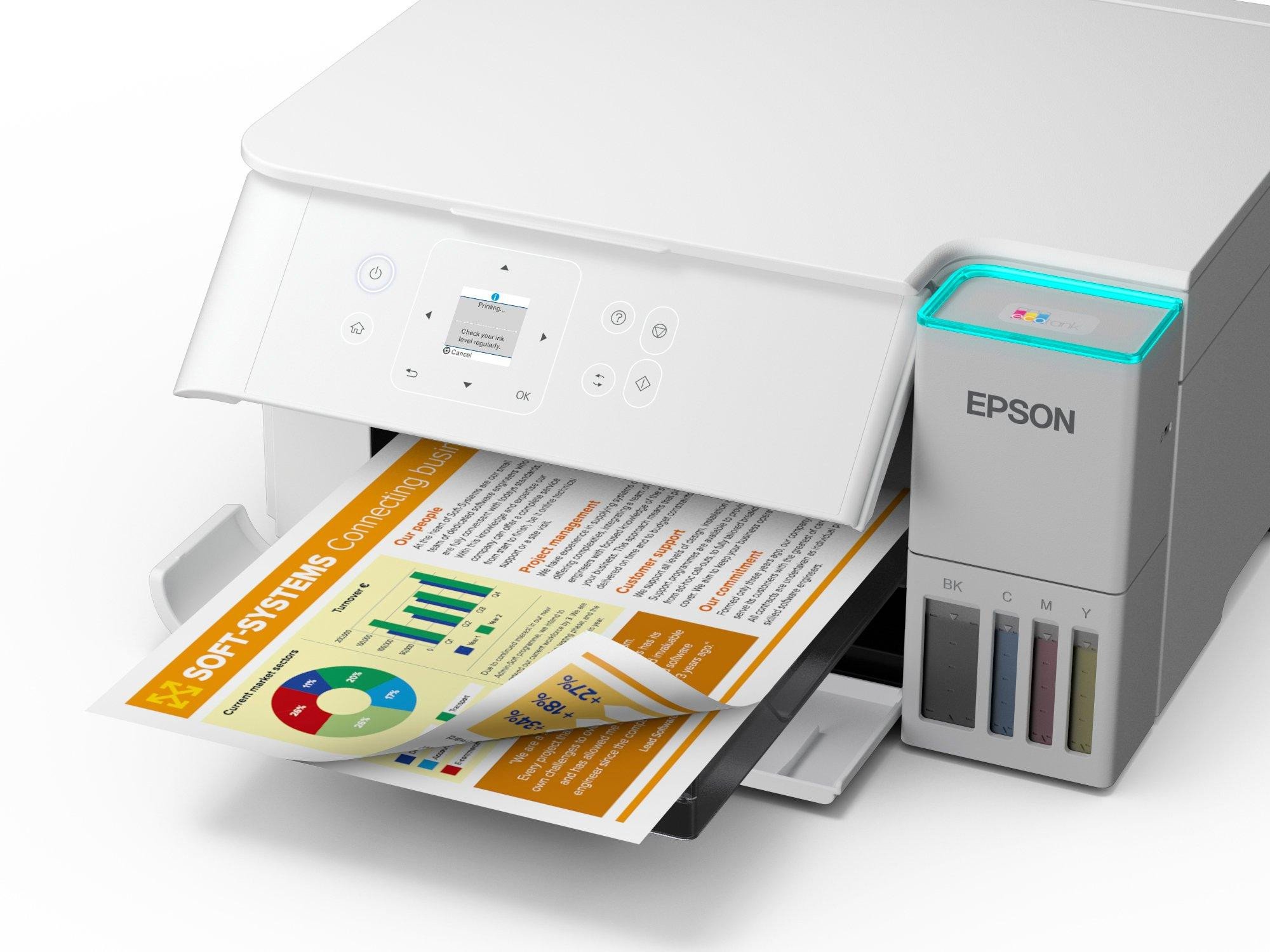 Printer Epson EcoTank ET-2956, A4, Wi-Fi, i bardhë