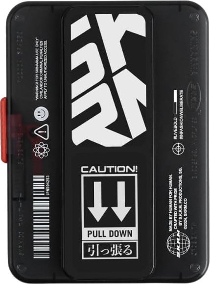 Mbajtës magnetik kartash SKINARMA PHAZE, me grip dhe stand, i zi