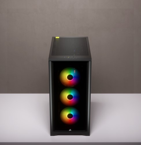 Kasë Corsair iCUE 4000X RGB Midi Tower, e zezë