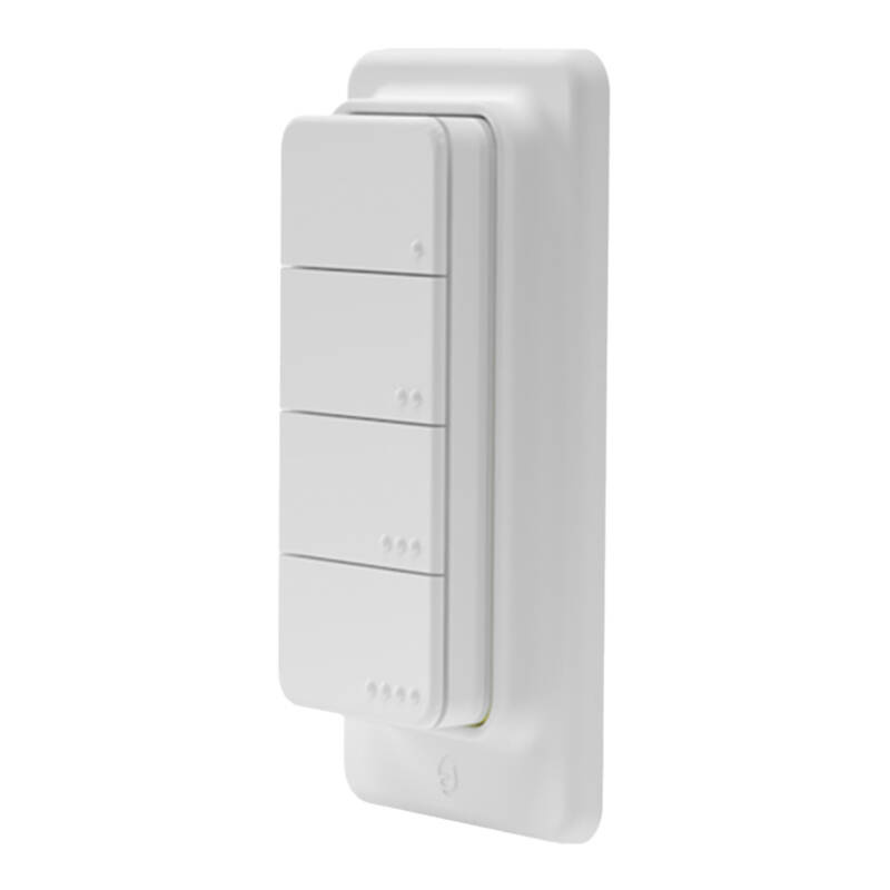 Telekomandë smart Shelly Blu RC Button 4, 4 butona, Bluetooth, e bardhë